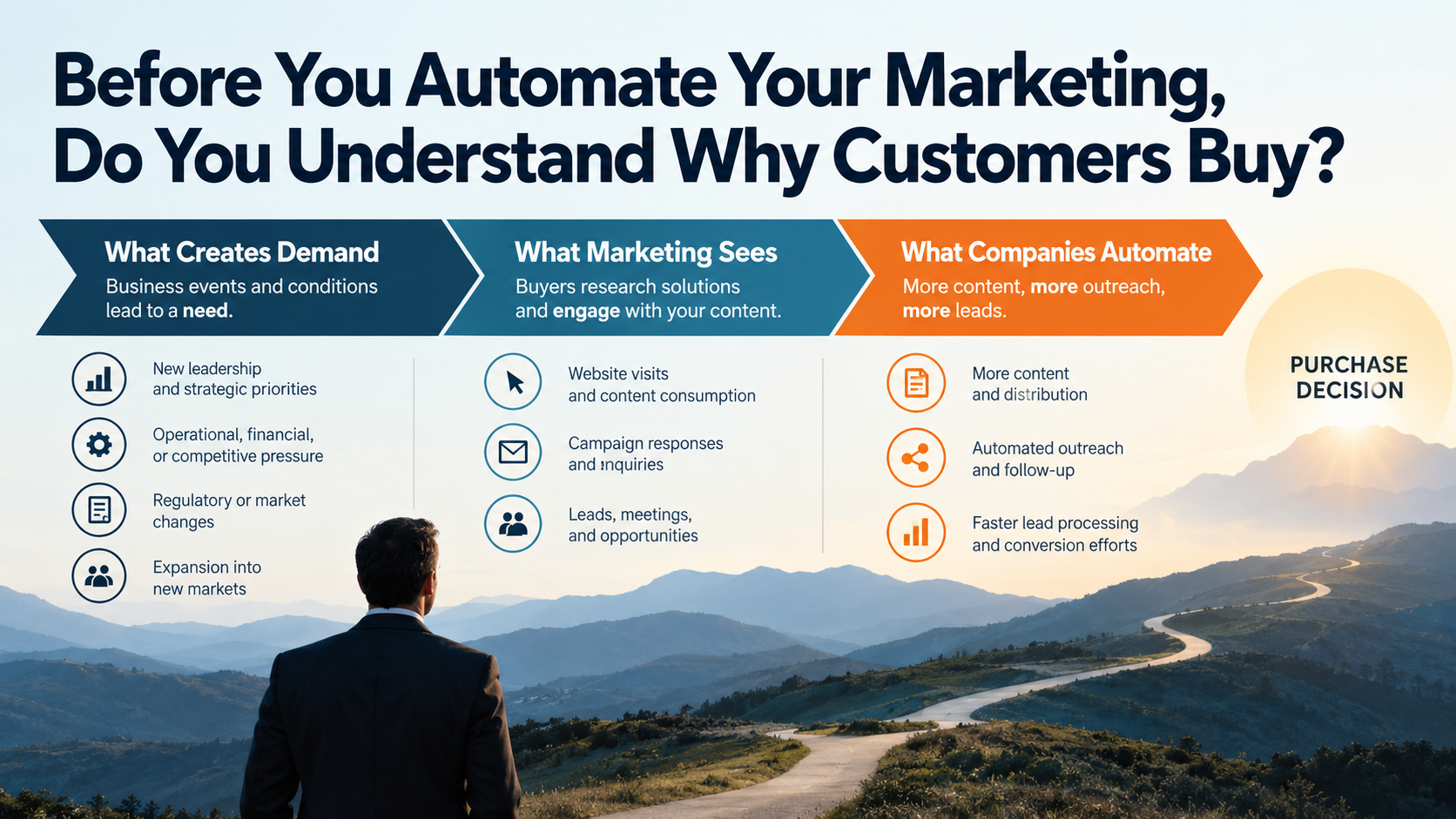 What creates B2B demand, what marketing sees, and what companies automate
